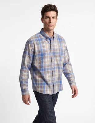 Camisa casual manga larga para hombre