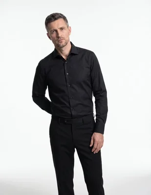 Camisa business casual de algodón manga larga para hombre