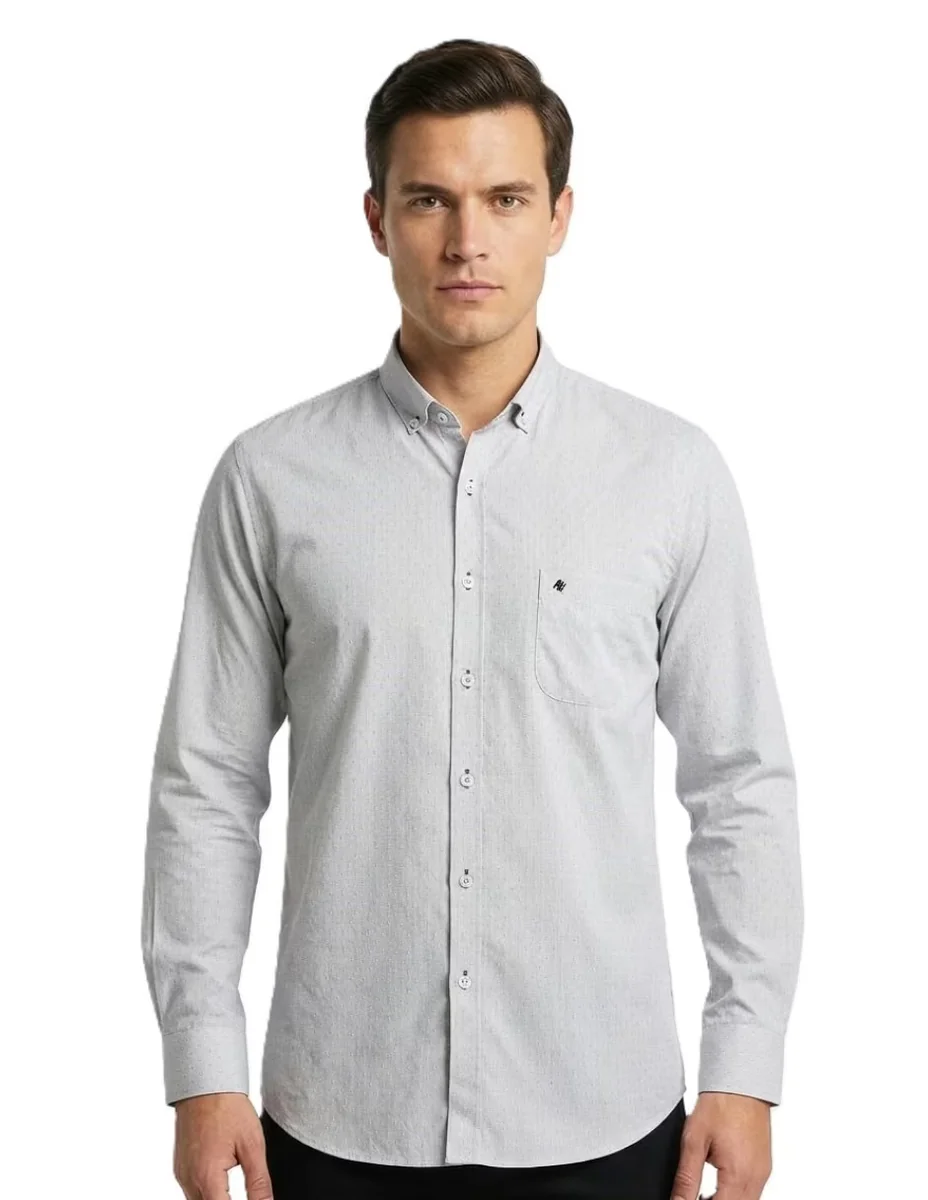 Camisa casual manga larga para hombre