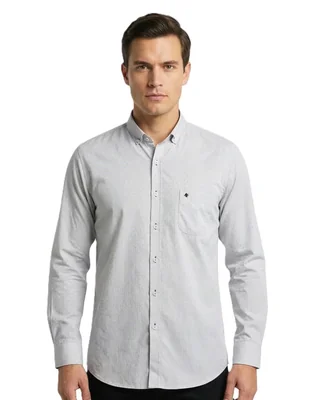 Camisa casual manga larga para hombre