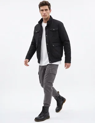 Chamarra bomber sin capucha para hombre