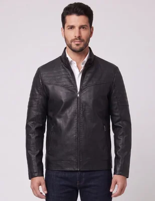 Chamarra casual jk-149 cuello con cierre para hombre