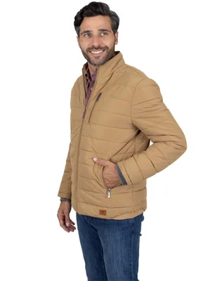 Chamarra capitonada con bolsillos para hombre