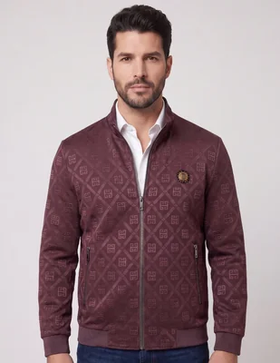 Chamarra casual cuello con cierre para hombre