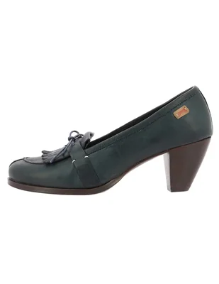 Zapatilla de piel annie alto