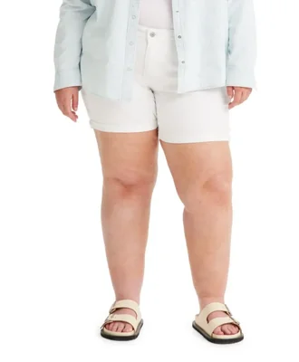 Pantalones cortos Levi's para mujer talla grande longitud media color blanco tiza 37 Plus