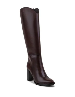 Bota abajo de la rodilla de piel para mujer