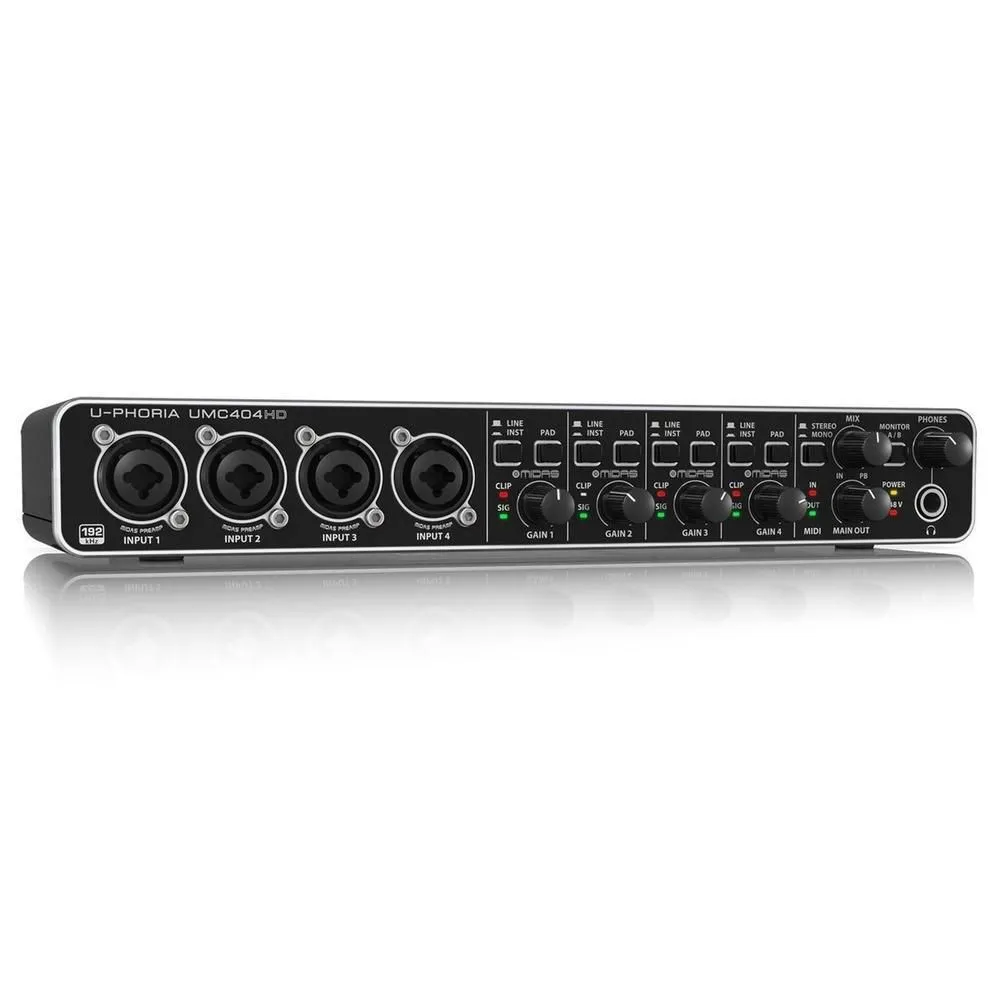 Interfaz de audio behringer u phoria umc404hd