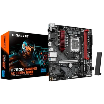 Tarjeta madre gigabyte b760m ac ddr4 gen5 lga1700 micro atx