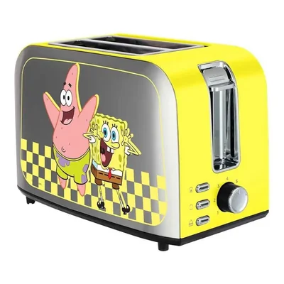 Tostador Nickelodeon Bob Esponja BOBE1 Acero Inox 750W 2 Rebanadas 7 Niveles