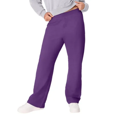 PANTALONES Hanes Mujer Talla M Violeta Jaspeado 76 cm Pierna Abierta