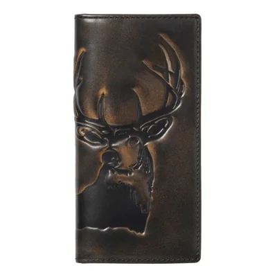 Billetera House of Jack Co. 18 cm Bifold de Ciervo Negra