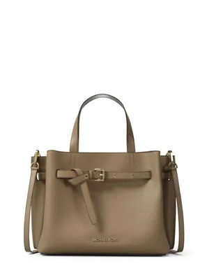 Bolso Michael Kors Emilia Mediano de Cuero Granulado color Husk