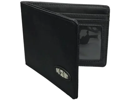 Billetera Big Skinny con bloqueo RFID negra 11 × 8 cm