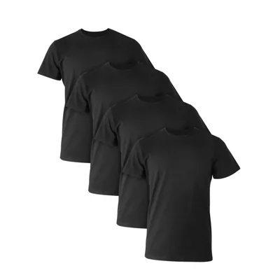Camiseta interior Hanes Ultimate para hombre - Pack de 4 negras