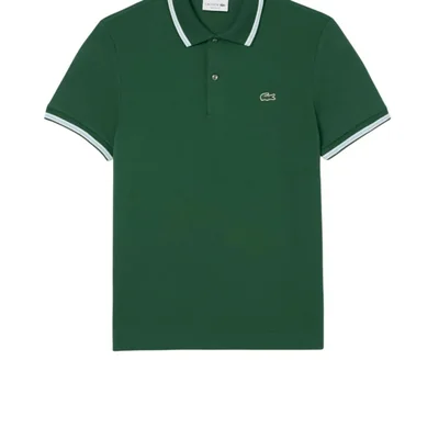 Camisa Polo Lacoste L.12.12 Corte Regular Verde Talla Grande