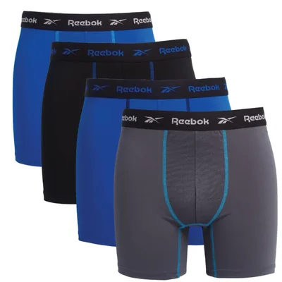 Boxer Reebok 4 unidades con bolsillo contorneado de 15 cm