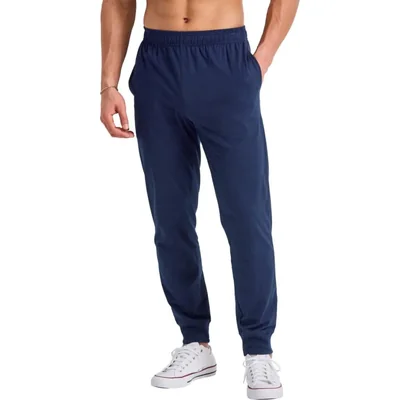 PANTALONES Hanes Joggers de algodón 77 cm Azul marino con bolsillos