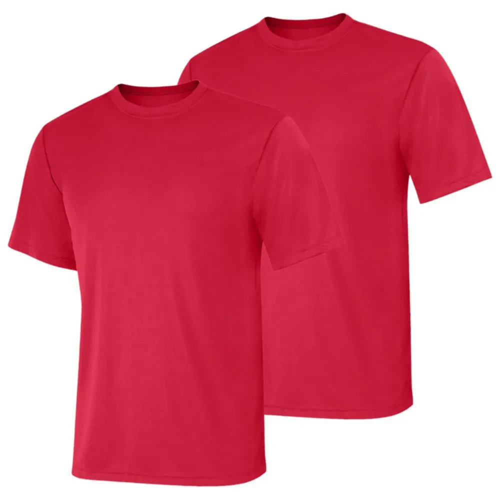 Camiseta Hanes talla S rojo intenso 2‑pack rendimiento