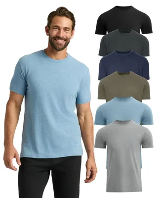 Remera True Classic XXL Mezcla de Algodón Cuello Redondo Paquete de 6