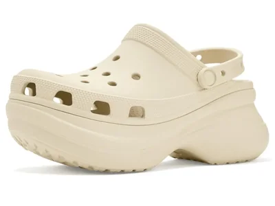 Zuecos Crocs Mujer Classic Bae Color Hueso Talla 7 Mediano