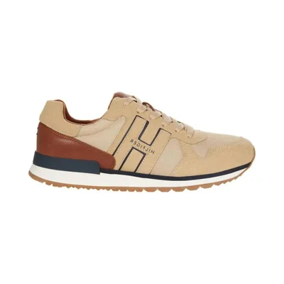 Tenis Tommy Hilfiger ANELLO Beige con detalle café para hombre