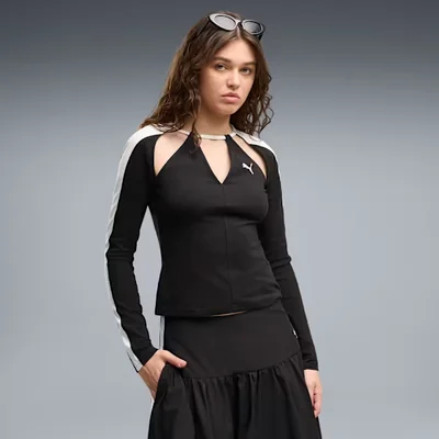 Playera mangas largas T7 Cut-Outs para mujer