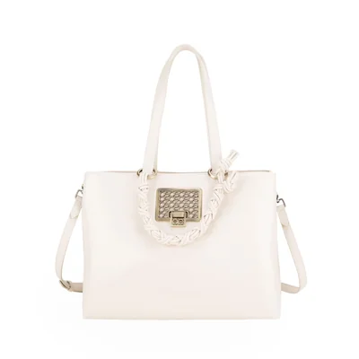 Bolso Satchel Blanco Cloe para Mujer