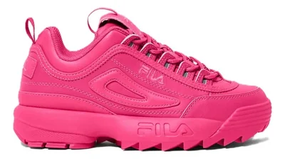 Tenis Fila Disruptor I I Premium Dama 5xm01807501 Orig Moda Rosa Chicle Liso