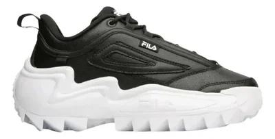 Tenis Fila Twister Dama, Look Y Estilo Original Negro Liso