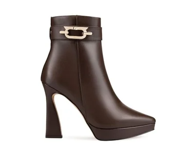 Botines Para Mujer Elegantes Botas Piel Davenia Mod. Mila Chocolate