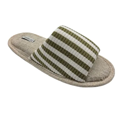 Pantufla Rayas Verde Comfort Fit By As para Mujer