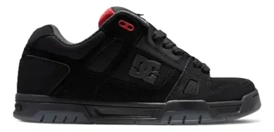 Tenis Dc Shoes Stag Caballero 320188byr Urbano Original Negro Liso