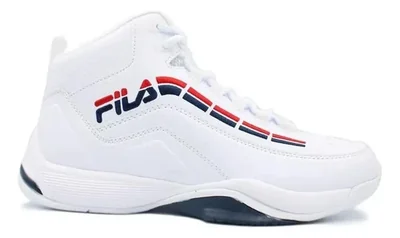 Tenis Fila Spitfire 3 Caballero Basquetbol Amortiguación Blanco Lisa 11 Us