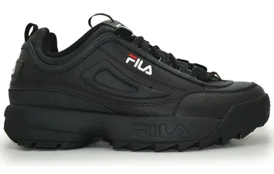 Tenis Fila Disruptor I I Premium Dama, La Mejor Tendencia Negro Liso