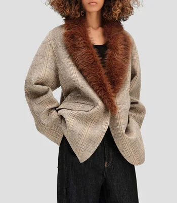 Abrigo midi con botonadura Mujer