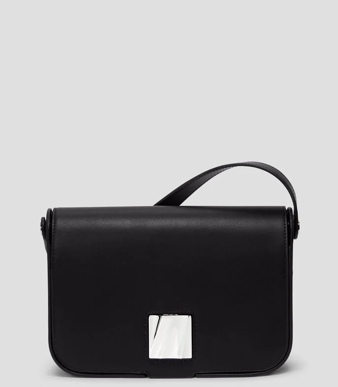 Bolsa crossbody en piel lisa Olas Mujer