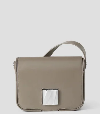 Bolsa crossbody en piel lisa Olas Mujer