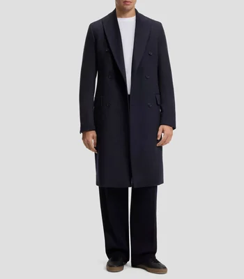 Abrigo largo Boss by Beckham de lana virgen y cashmere Hombre