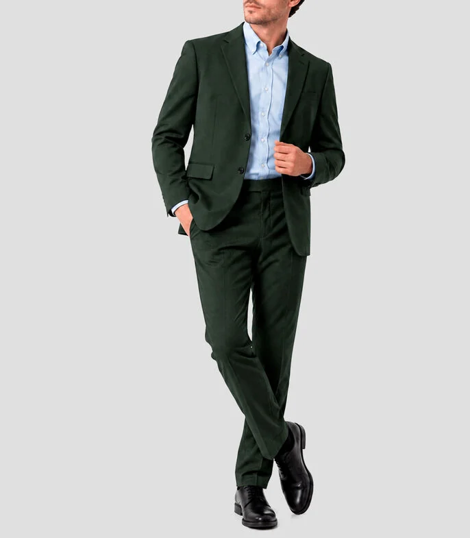Traje de corte slim sólido Hombre