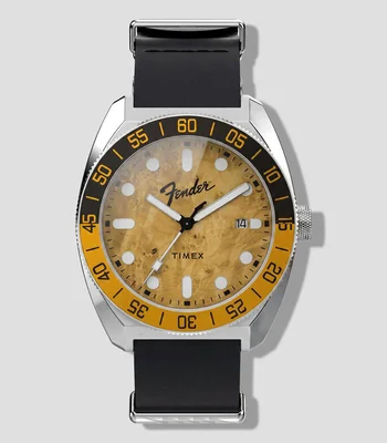 Reloj para Hombre Timex x Fender Telecaster Casual Plateado, Ámbar
