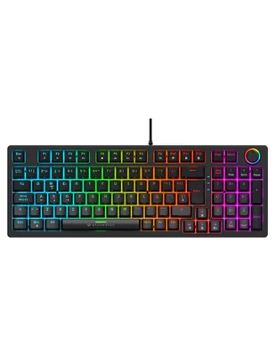 Teclado gamer USB-C QWERT español con interruptor Membrana cúpula de goma BR-945776