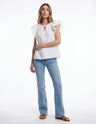 Blusa manga corta para mujer