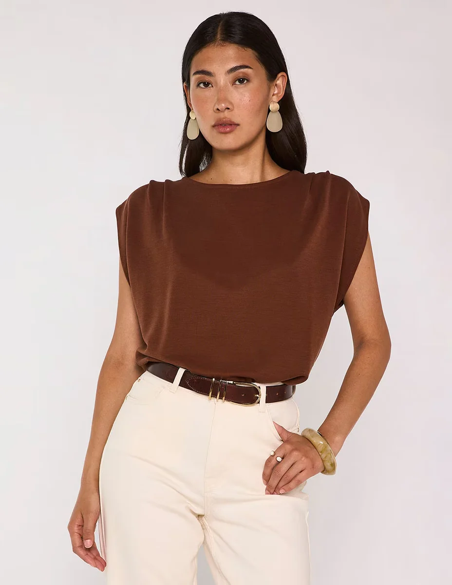 Blusa cuello redondo para mujer