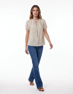 Blusa manga corta para mujer