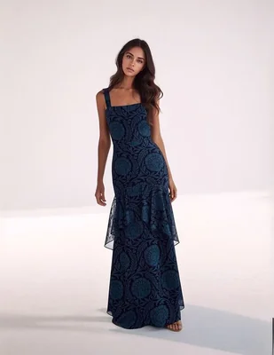 Vestido largo de fiesta familia zomos para mujer