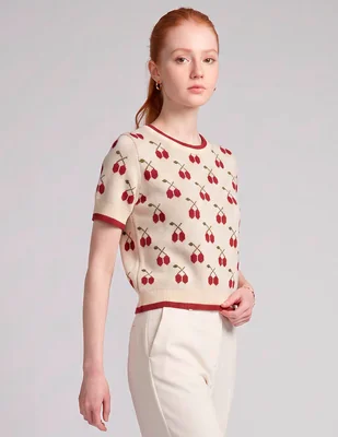Top cuello redondo