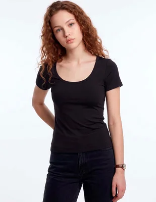 Blusa manga corta para mujer