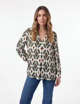 Blusa manga larga para mujer