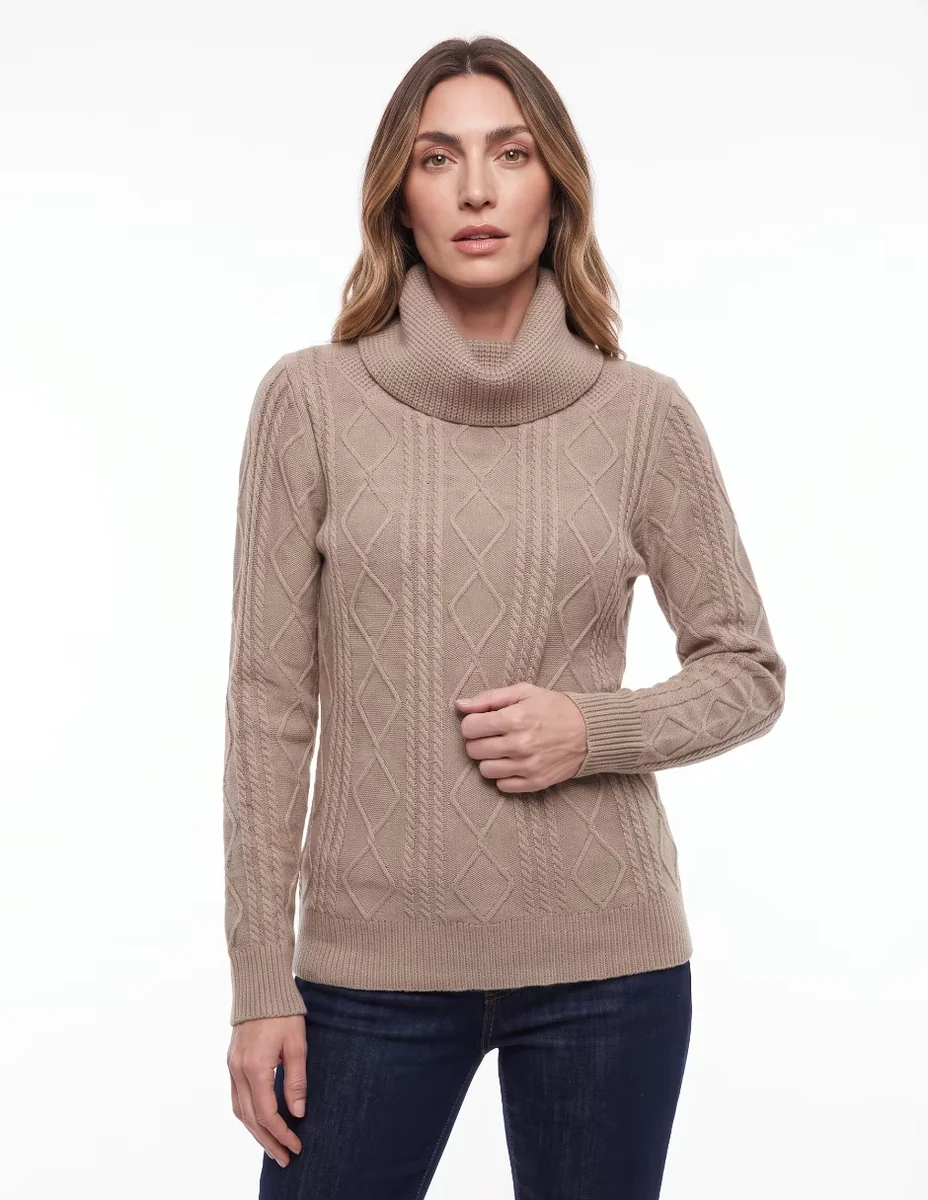 Suéter cuello alto para mujer
